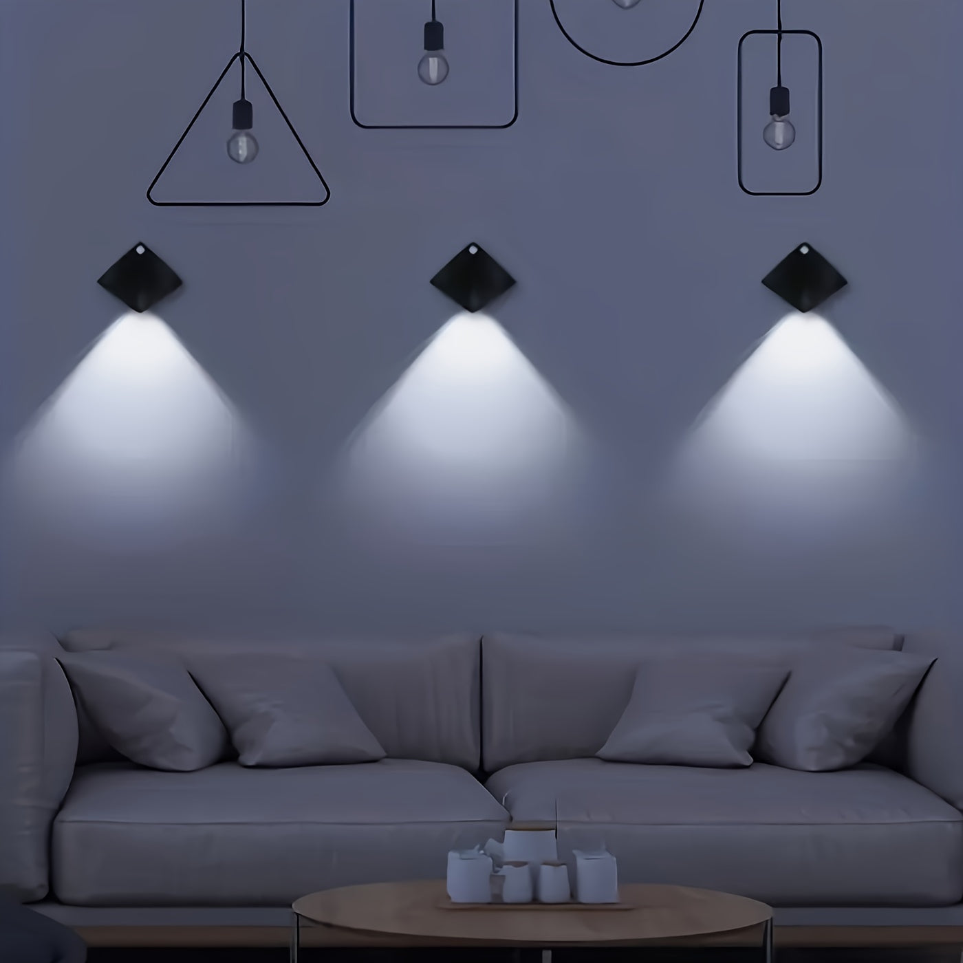 Motion Sensor Wall Lamp, Night Lights For Bedroom Porch Balcony Corridor Decor, AAA Batteries Are Required.