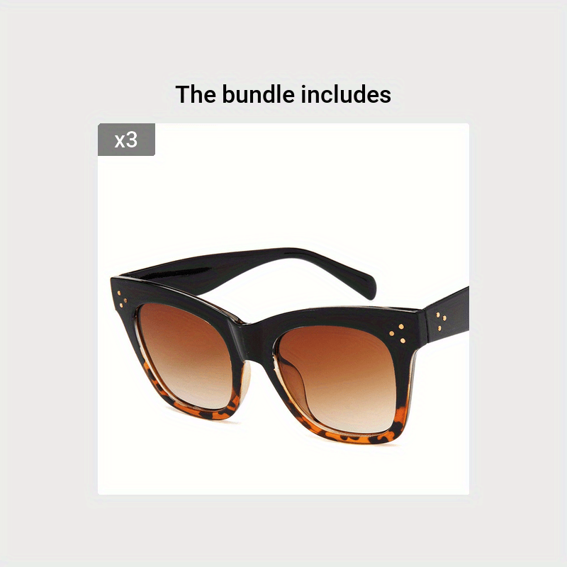 Vintage Leopard Cat Eye Sunglasses Large Frame Gradient Color Sunshade Eyewear Women Driving Eyeglasses