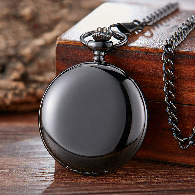 Classic Double-open Double-sided Light Roman Literal Retro Manual Mechanical Large Pocket Watch