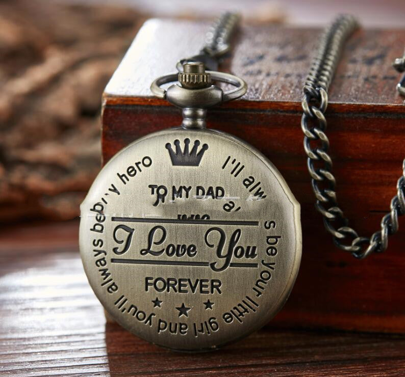 DAD  Fashion Quartz Pocket Watch