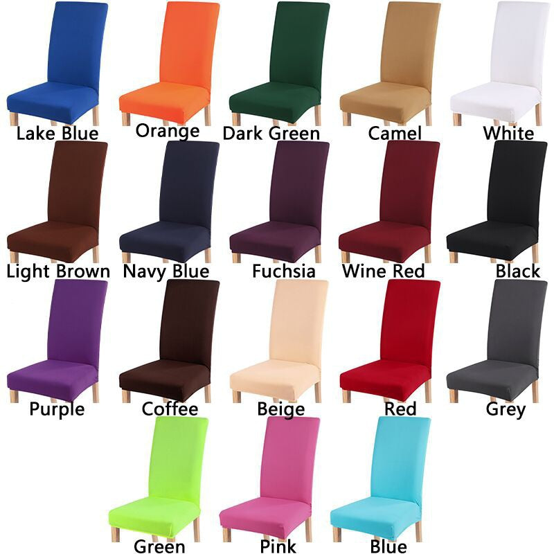 1/2/4/6pcs Solid Color Dining Chair Cover, Spandex Stretch Elastic Chair Slipcovers For Kitchen Dining Room Wedding Banquet Hotel Home Decor