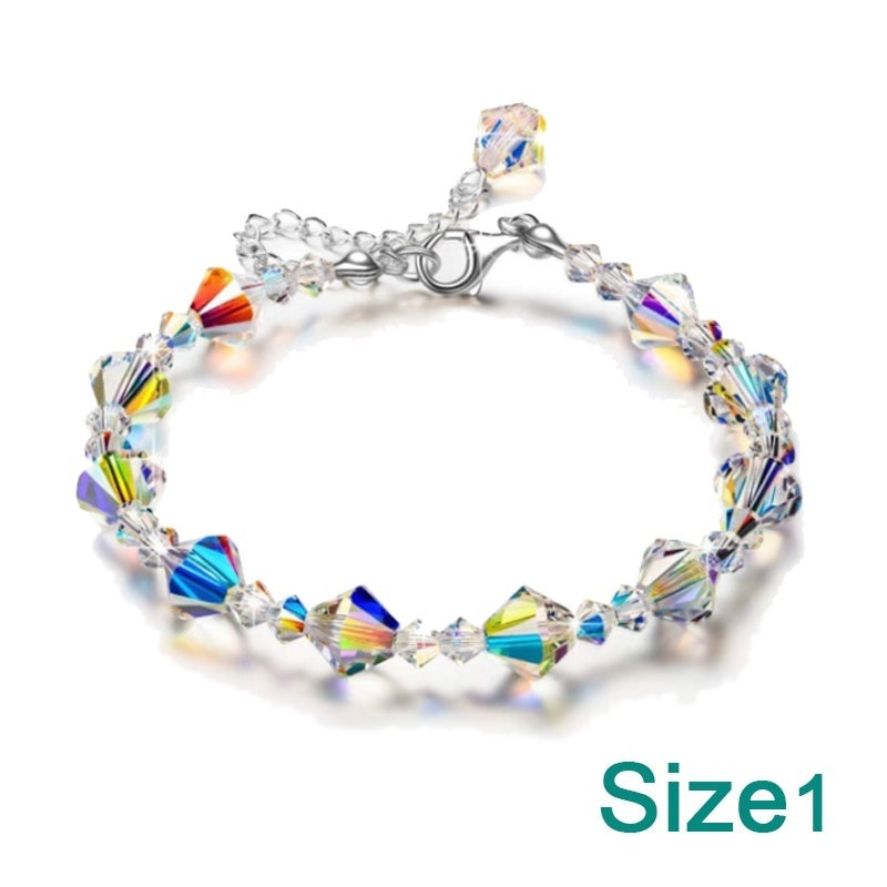 1pc Elegant Crystal Bracelet,  Gorgeous Wrist Chain For Best Friend Gift, Clothing Decoration