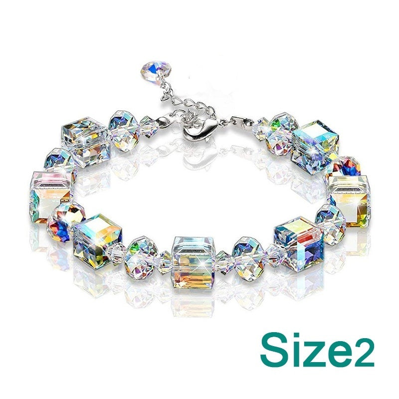 1pc Elegant Crystal Bracelet,  Gorgeous Wrist Chain For Best Friend Gift, Clothing Decoration