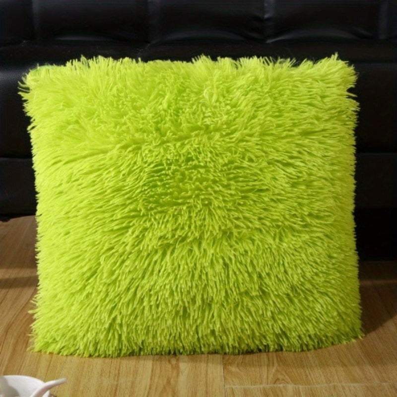 2pcs Household Bedhead Cushion Sofa Cushion Solid Plush Throw Pillow Float Window Cushion Throw Pillow Cover, Without Pillow Core