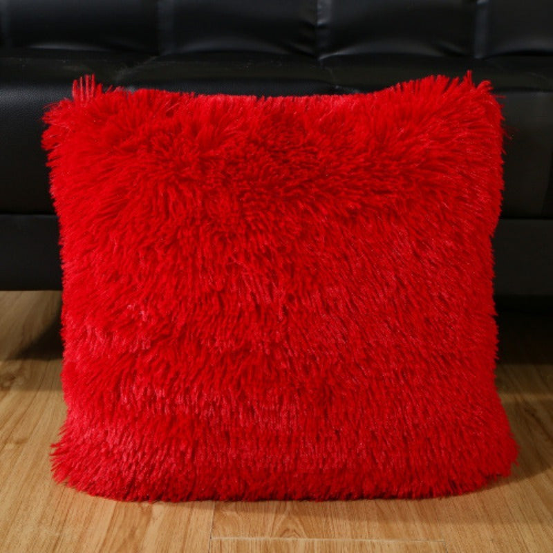 2pcs Household Bedhead Cushion Sofa Cushion Solid Plush Throw Pillow Float Window Cushion Throw Pillow Cover, Without Pillow Core