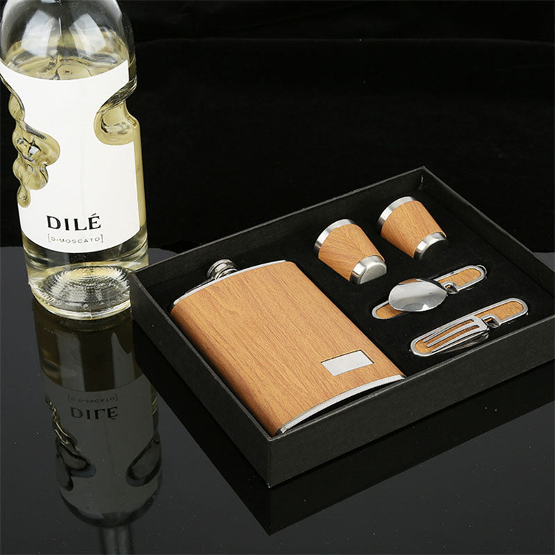 Metal Hip Flask Set 9oz Whiskey Alcohol Bottle with Box