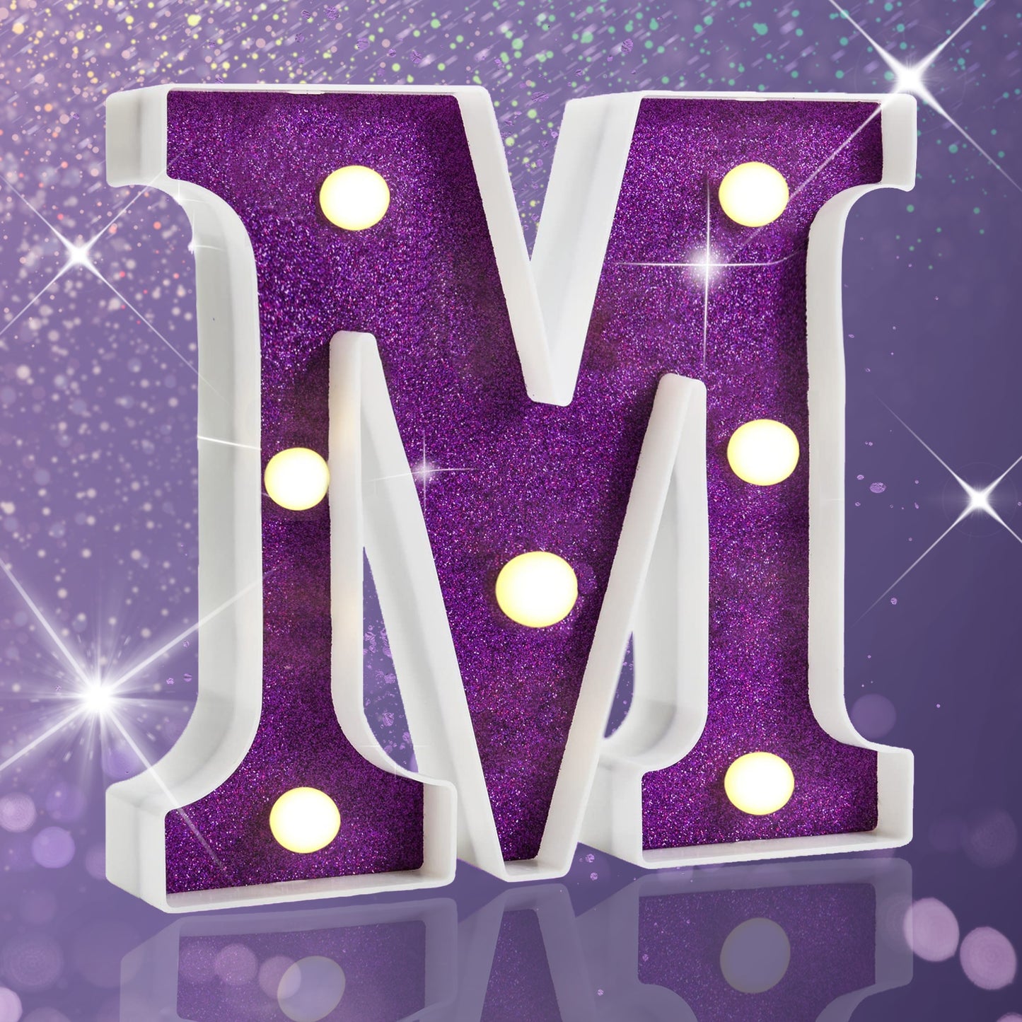 1pc Purple Led Letter Light, Letter Shaped Decorative Light For Outdoor  Parties, Decoration