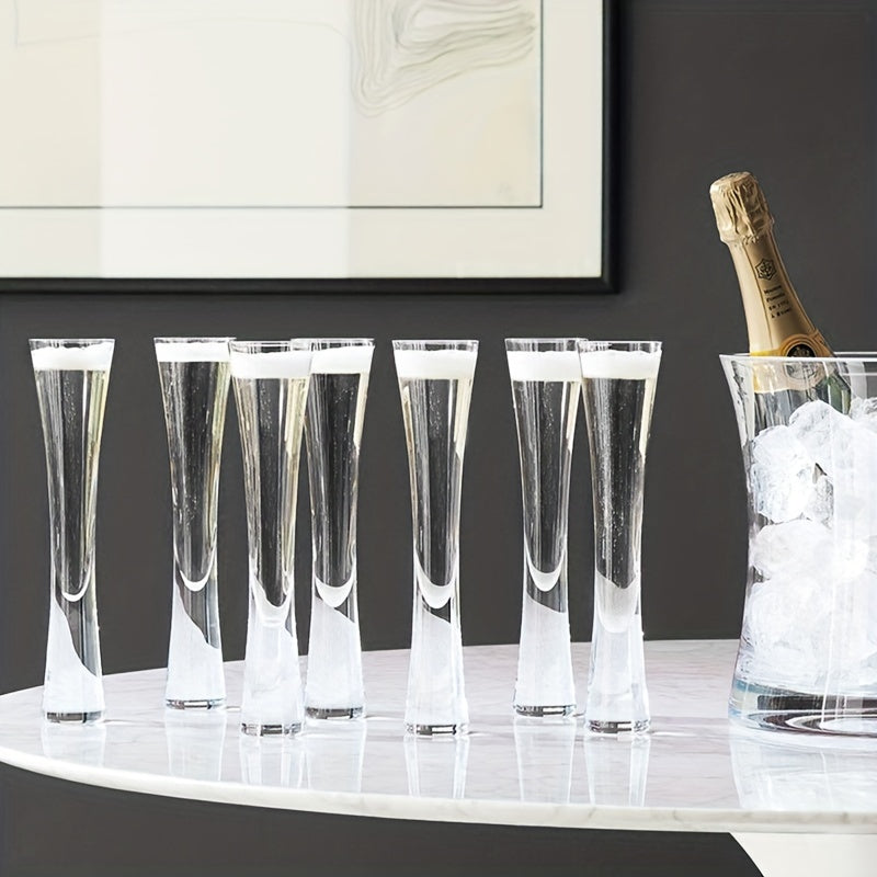 4pcs Ereganto Glitter Champagne Flutes: Perfect for Bar Parties, Weddings, and Gifts!