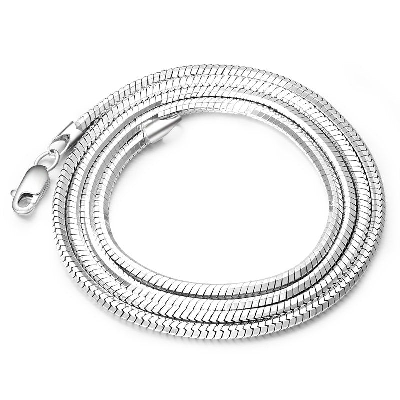 Sterling Silver Plated platinum necklace chain silver chain