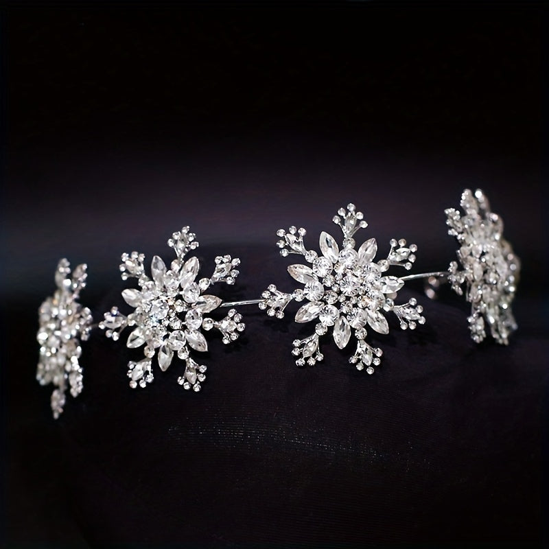 Snowflake Shape Headband Elegant Headwear Simple Head Hoop Wedding Hair Accessories Jewelry