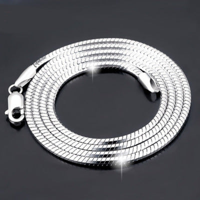 Sterling Silver Plated platinum necklace chain silver chain