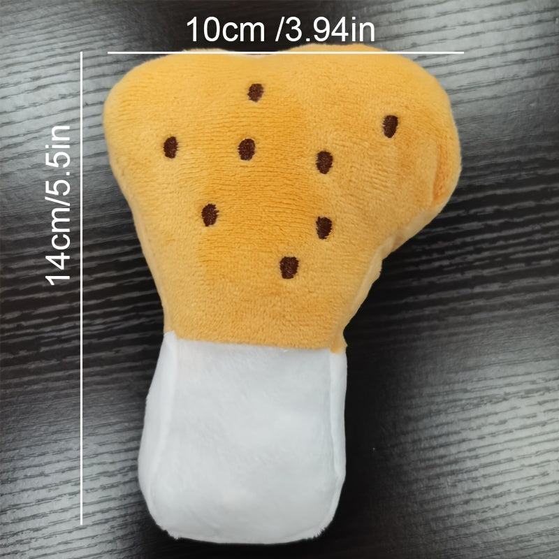 Durable Chicken Leg Pet Toy For Dogs - Interactive Chew Toy With Squeaker And Teeth Grinding Benefits