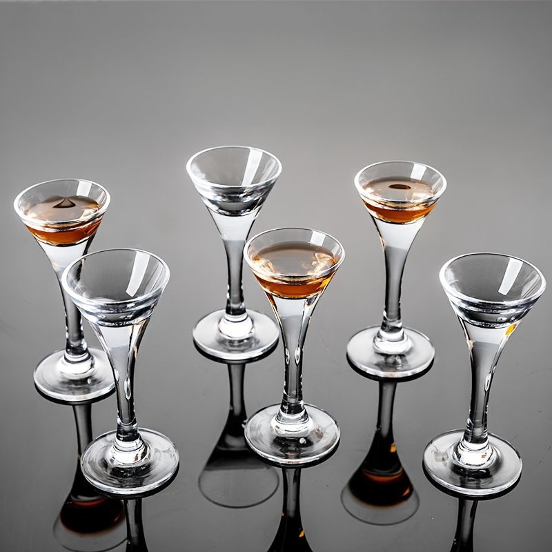 2/4/6pcs, Lead-free Glass Small Goblet Shot Glasses, Tasting Wine Glasses, Glasses Wine Cups, 5ml/0.17oz