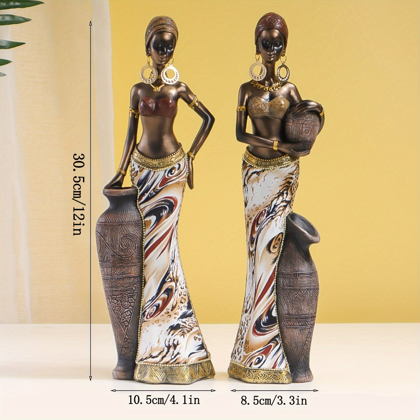 Retro African Style Resin Crafts Ornaments Art Sculpture Wine Cabinet Entrance Decoration