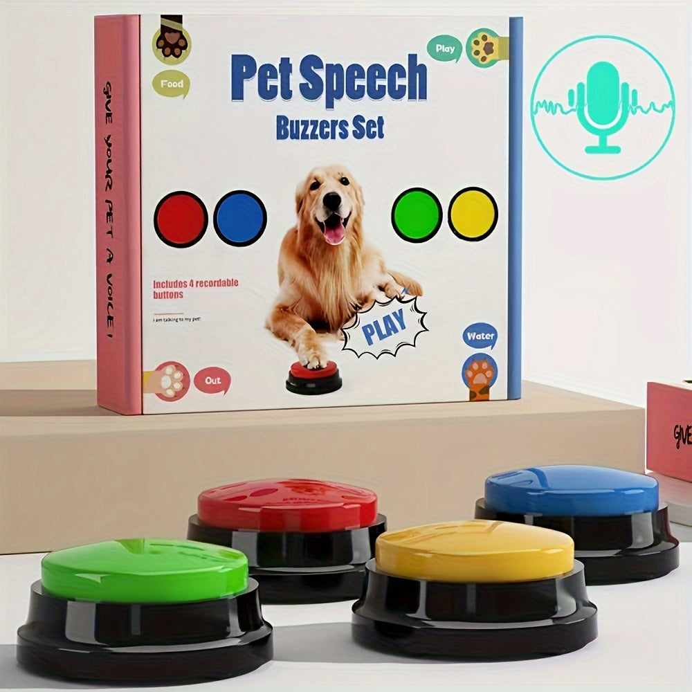 1pc/4pcs Train Your Pet Easily With Dog Buttons: Communication & Speech Training For Dogs & Cats!