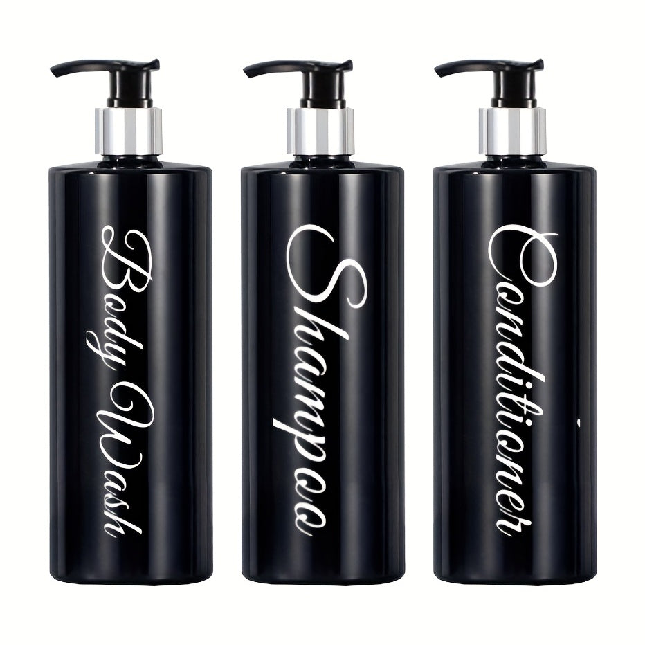 3pcs Shampoo Conditioner 500ml, Lotion Dispenser, Storage Bottle For Shower, Bathroom & Kitchen Supplies