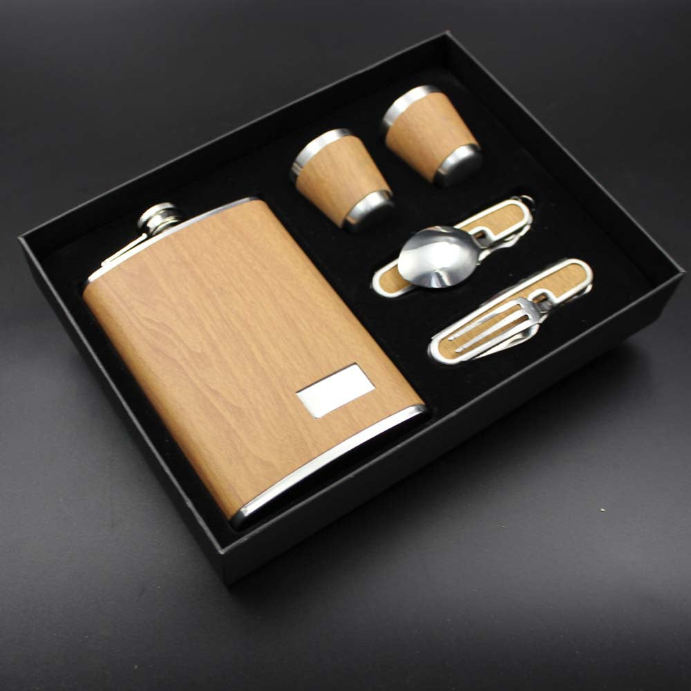 Metal Hip Flask Set 9oz Whiskey Alcohol Bottle with Box