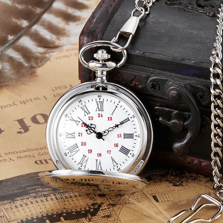 Engraving Vintage Quartz Pocket Watch Pendant Vintage Pocket Watch