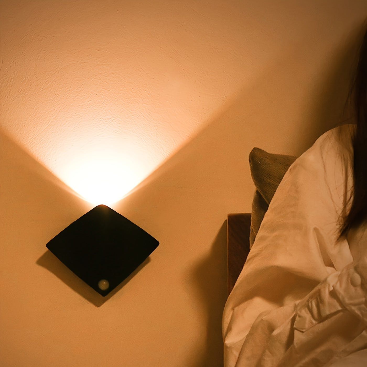 Motion Sensor Wall Lamp, Night Lights For Bedroom Porch Balcony Corridor Decor, AAA Batteries Are Required.