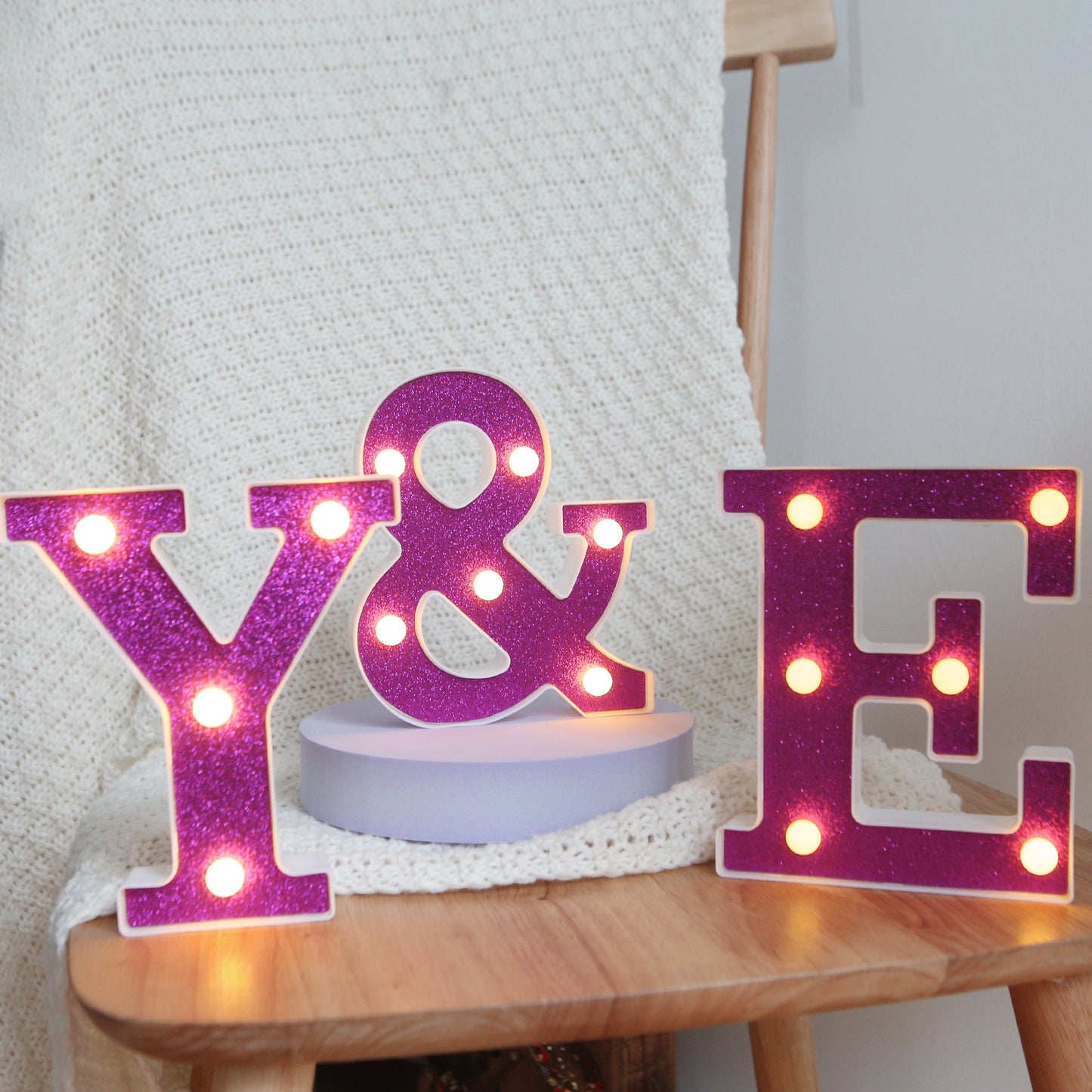 1pc Purple Led Letter Light, Letter Shaped Decorative Light For Outdoor  Parties, Decoration