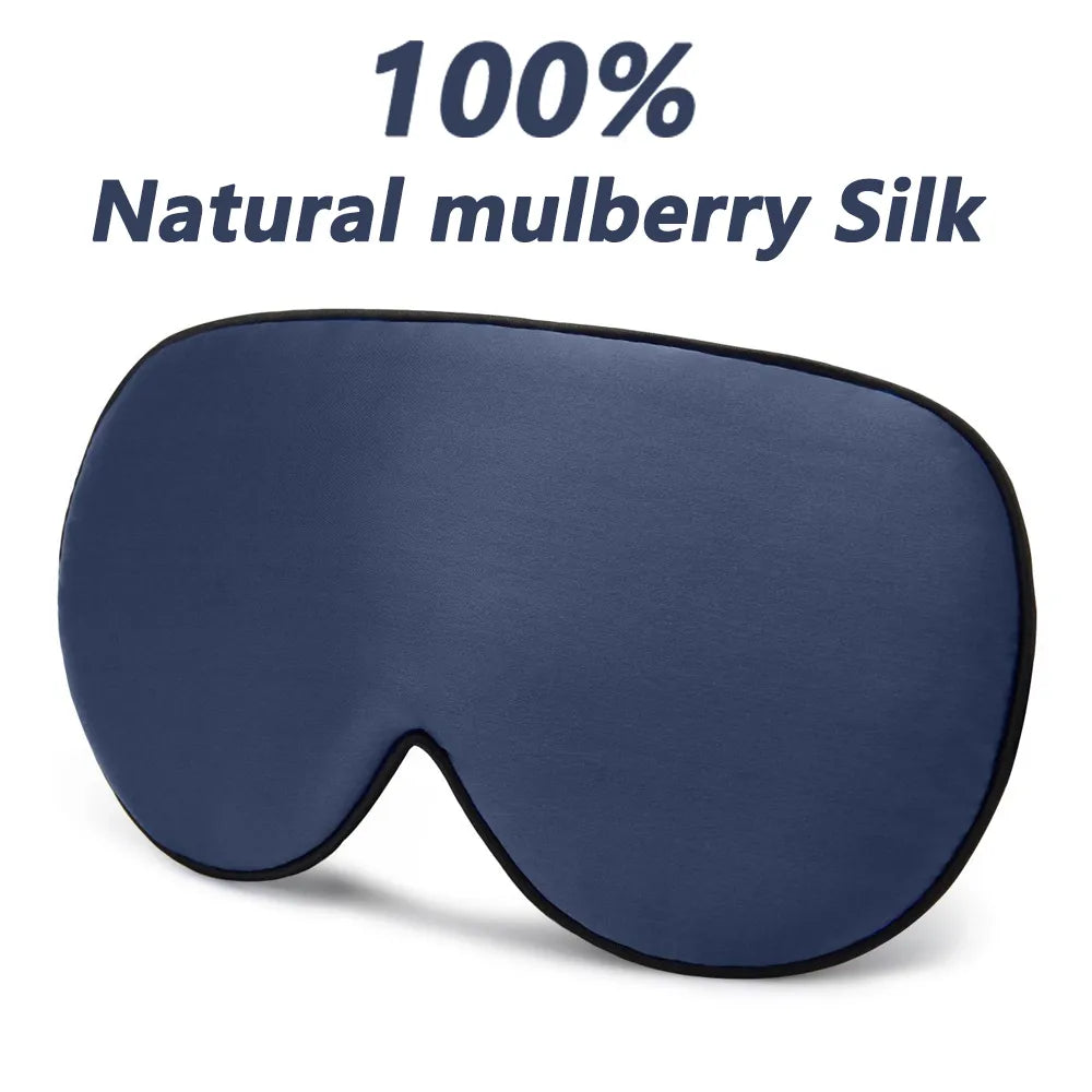 100% Natural Mulberry Silk Sleep Mask Soft Blindfold Smooth Eye Mask Sleeping Aid Eyeshade Eye Cover Patch Bandage Comfort