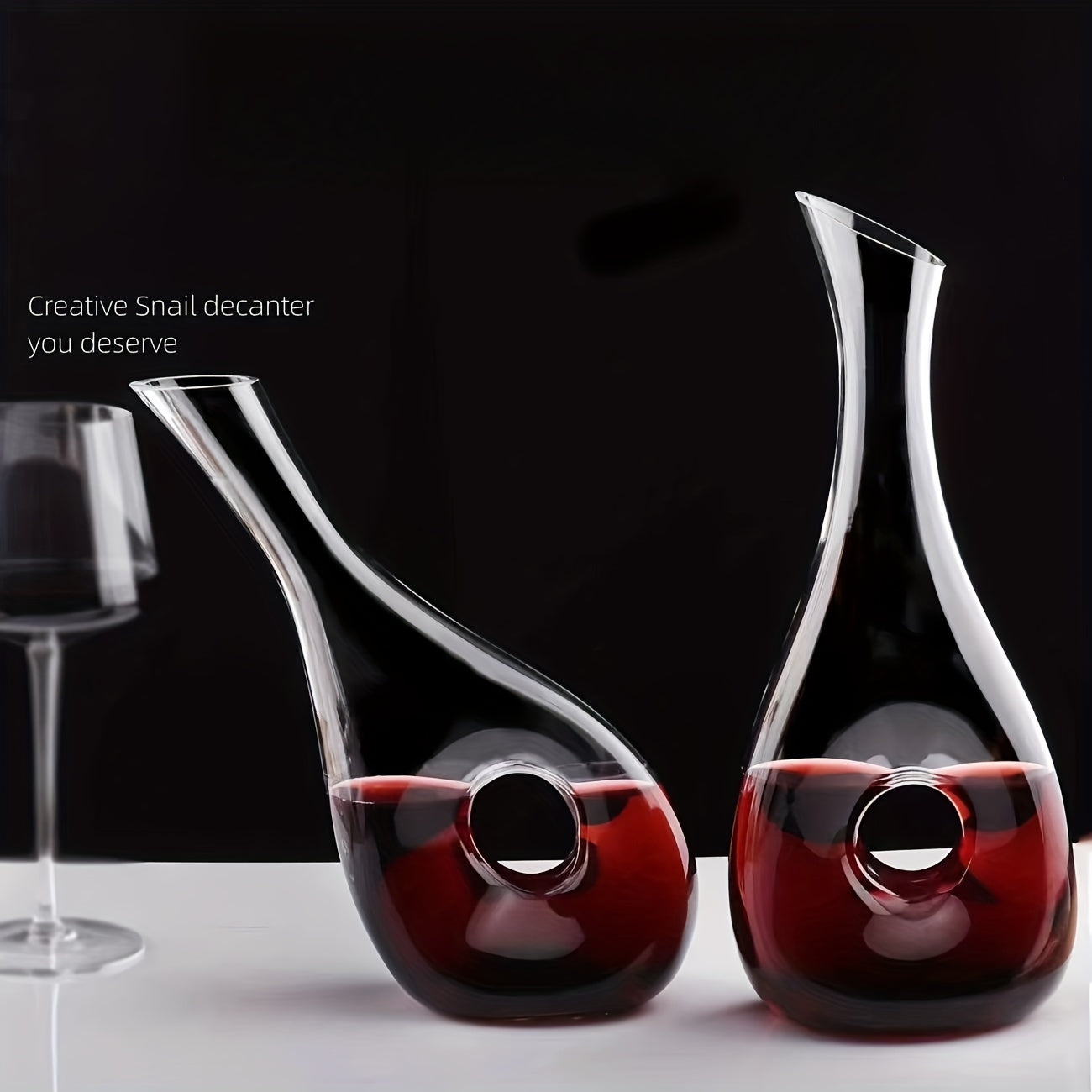 1 Pc Wine Decanter, Hand-blown High-value Personality Snail-shaped Red Wine Decanter, Red Wine Crystal Household High-end Decanter