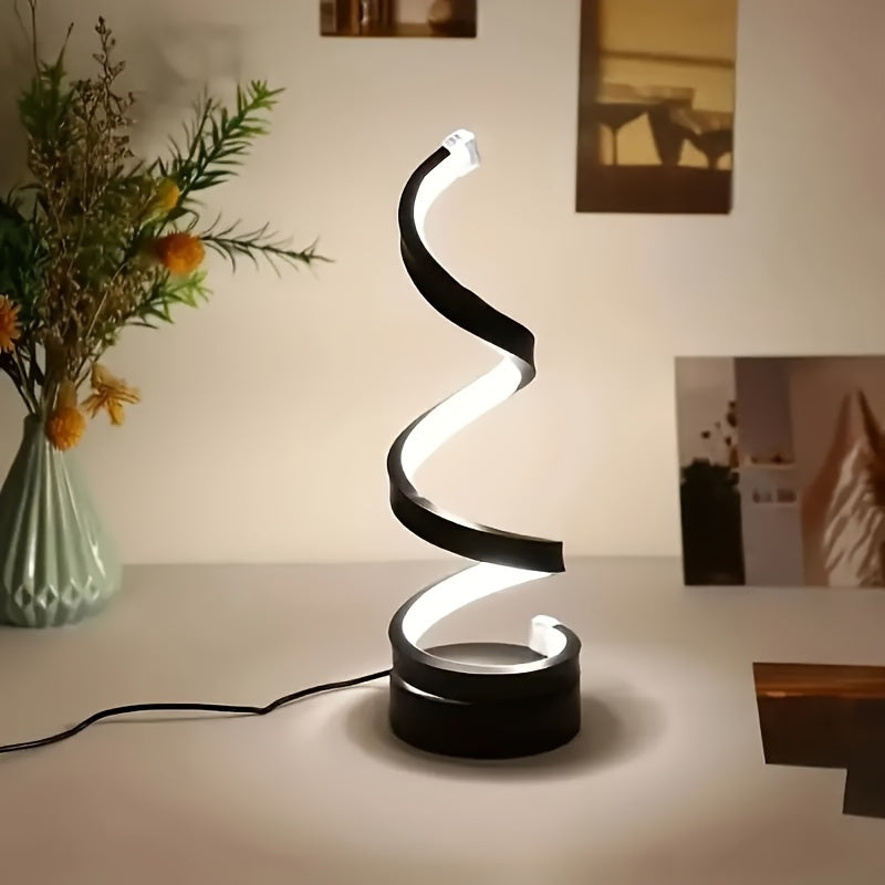 1pc LED Strip Table Lamp, USB Plug-in Atmosphere Lamp, Small Night Lamp, Desktop Creative Lamp, Table Lamp, Three-color Dimming, Infinitely Dimming Control Brightness