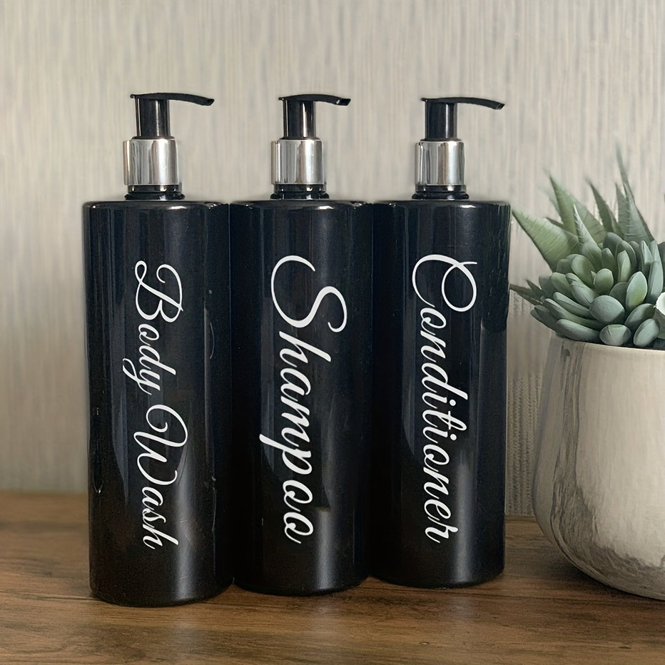 3pcs Shampoo Conditioner 500ml, Lotion Dispenser, Storage Bottle For Shower, Bathroom & Kitchen Supplies