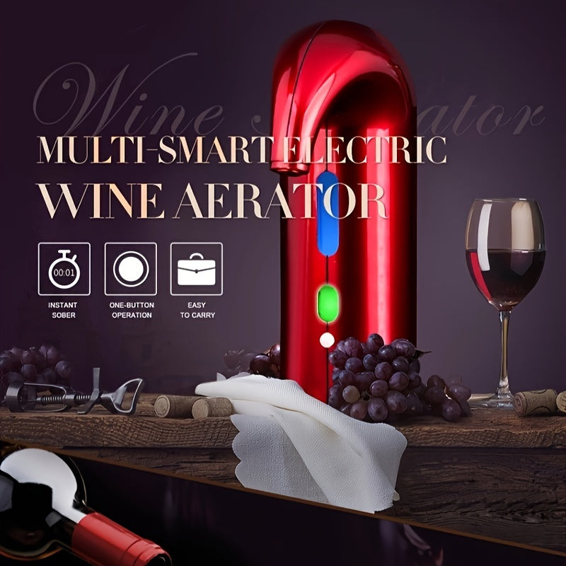 1pc, Electric Wine Aerator, Plastic Electric Decanter, Wine Pourers, Diverters, Suitable For Pouring Olive Oil And Wine, Portable Water Bottle Pump, Automatic Drinking Fountain For Kitchen