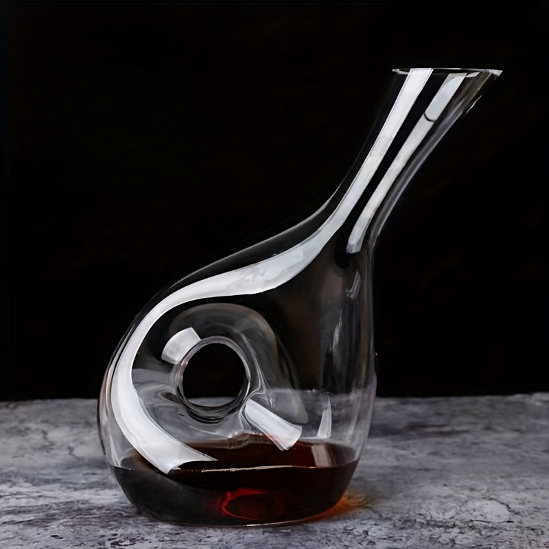 1 Pc Wine Decanter, Hand-blown High-value Personality Snail-shaped Red Wine Decanter, Red Wine Crystal Household High-end Decanter