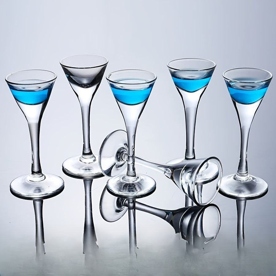 2/4/6pcs, Lead-free Glass Small Goblet Shot Glasses, Tasting Wine Glasses, Glasses Wine Cups, 5ml/0.17oz