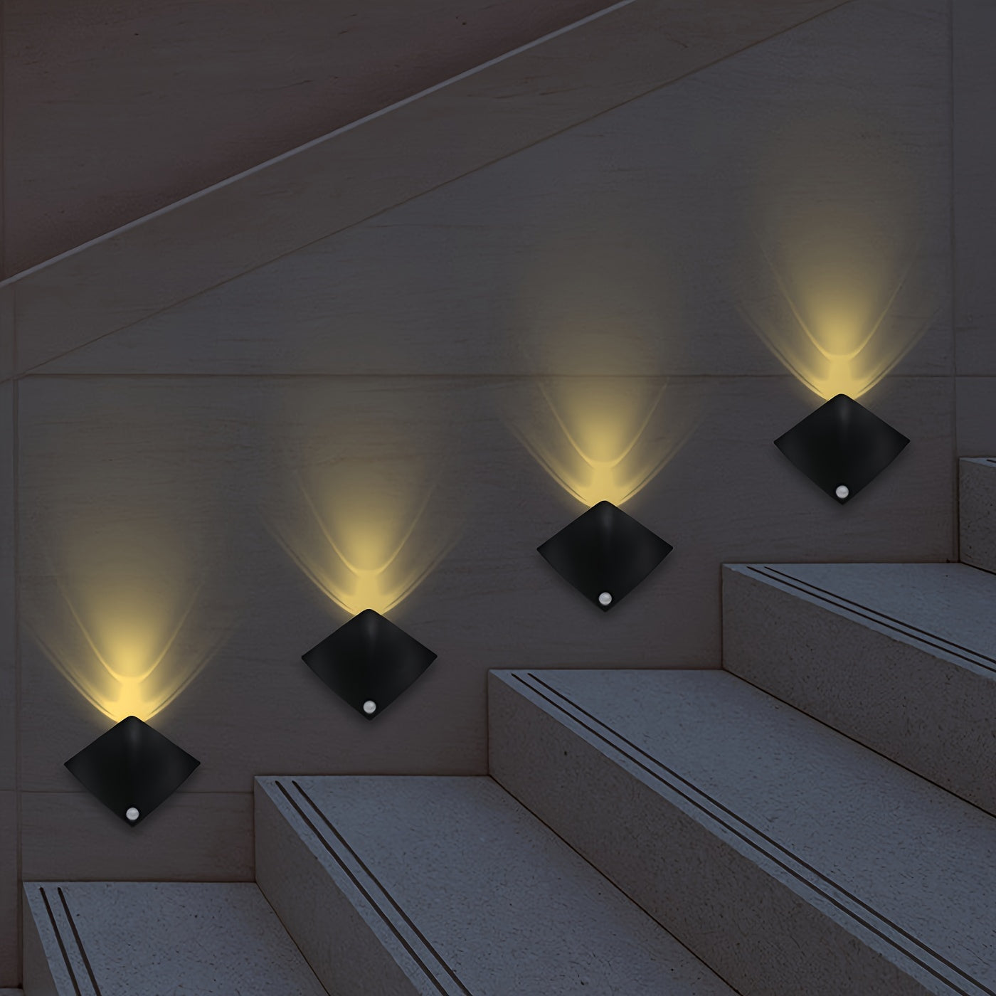 Motion Sensor Wall Lamp, Night Lights For Bedroom Porch Balcony Corridor Decor, AAA Batteries Are Required.