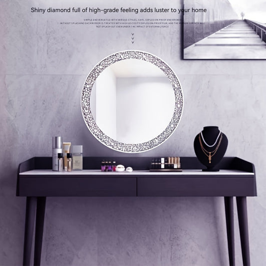 Luxury Makeup Mirror, Crystal Decorative Makeup Mirror, Wall-mounted Bathroom Mirror, Vanity Mirror, Home Decor