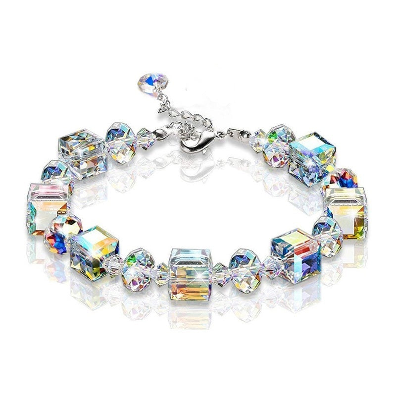 1pc Elegant Crystal Bracelet,  Gorgeous Wrist Chain For Best Friend Gift, Clothing Decoration