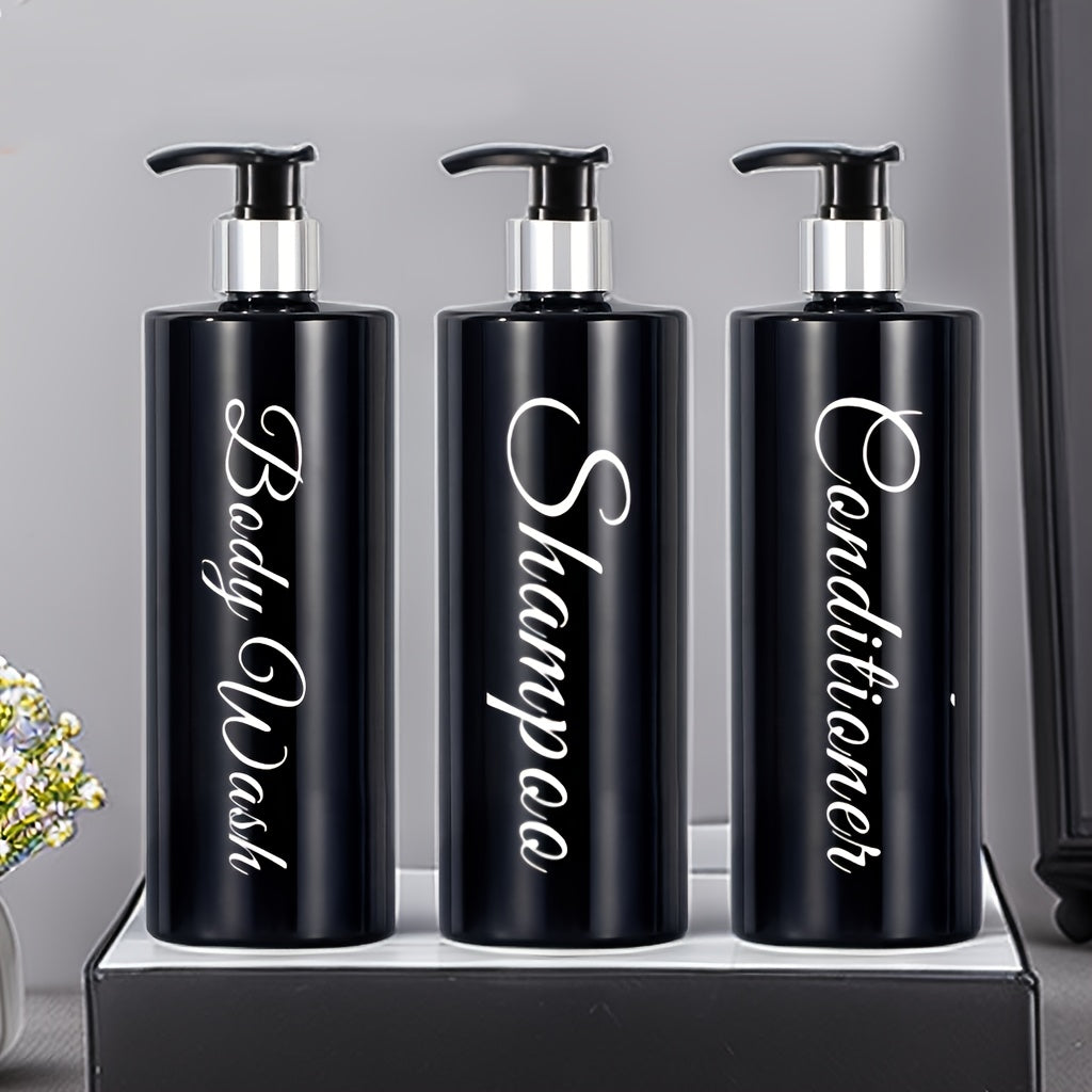 3pcs Shampoo Conditioner 500ml, Lotion Dispenser, Storage Bottle For Shower, Bathroom & Kitchen Supplies