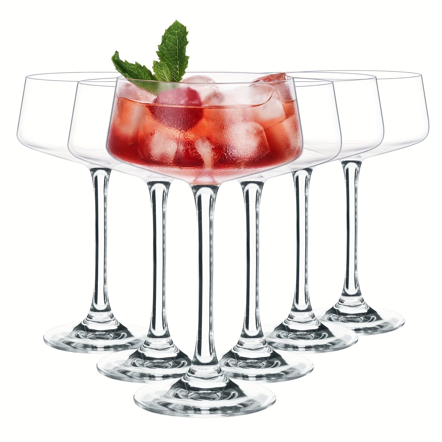 6/8pcs, Martini Glasses, 4oz/6oz/8oz Clear Wine Glass, Creative Cocktail Glasses