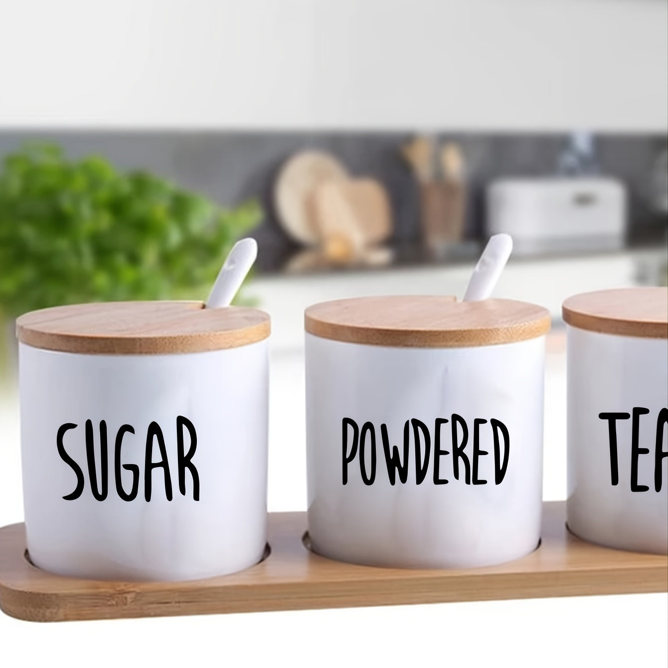 1 Set Sugar Coffee Tea Flour Powdered Brown Cup Sticker Kitchen Stickers Vinyl Decals Wall Stickers