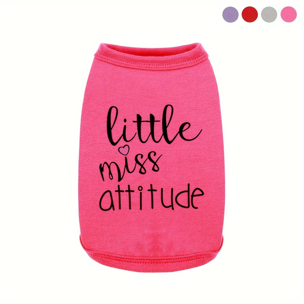 Little Miss Attitude - Summer Vest Dog Vest For Small Dogs Puppy Clothes Pet Clothes Cotton T-shirt