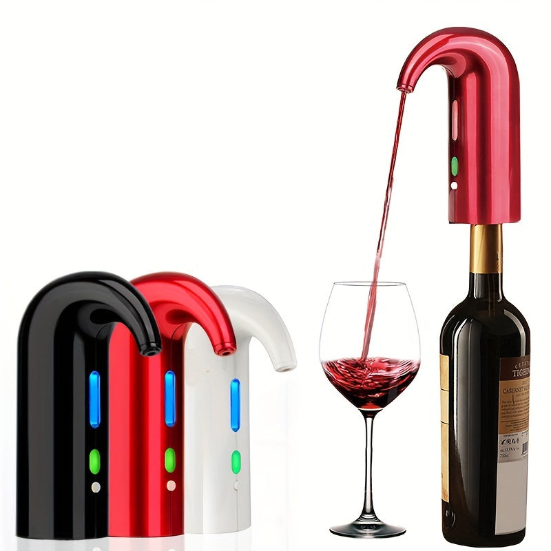 1pc, Electric Wine Aerator, Plastic Electric Decanter, Wine Pourers, Diverters, Suitable For Pouring Olive Oil And Wine, Portable Water Bottle Pump, Automatic Drinking Fountain For Kitchen