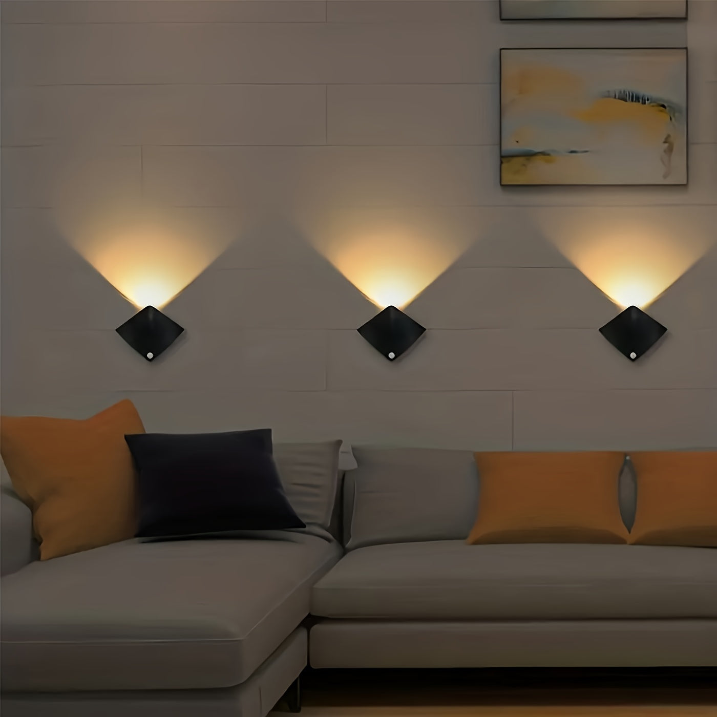 Motion Sensor Wall Lamp, Night Lights For Bedroom Porch Balcony Corridor Decor, AAA Batteries Are Required.