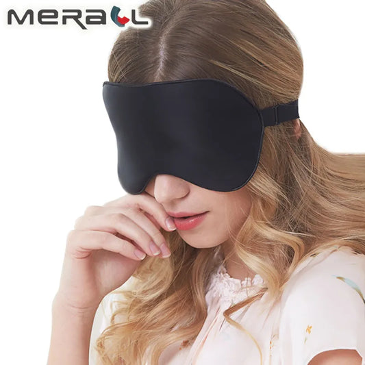 100% Natural Mulberry Silk Sleep Mask Soft Blindfold Smooth Eye Mask Sleeping Aid Eyeshade Eye Cover Patch Bandage Comfort