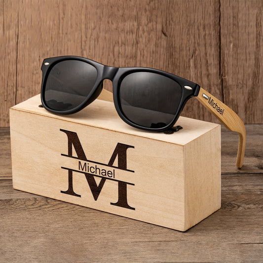 Personalized Wooden Sunglasses For Men, Groomsmen Gifts, Custom Sunglasses, Groomsmen Proposal, Wedding Gifts For Guys, Bachelor Party Gift Father's Day Gift