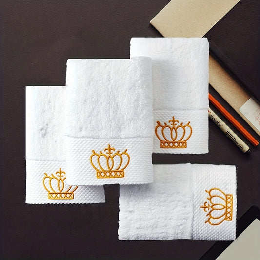 4pcs High Quality Embroidered Handkerchiefs and Bathroom Towel Set - Soft, Non-Shedding, and Strong Water Absorption - 32x32cm/12.6x12.6in